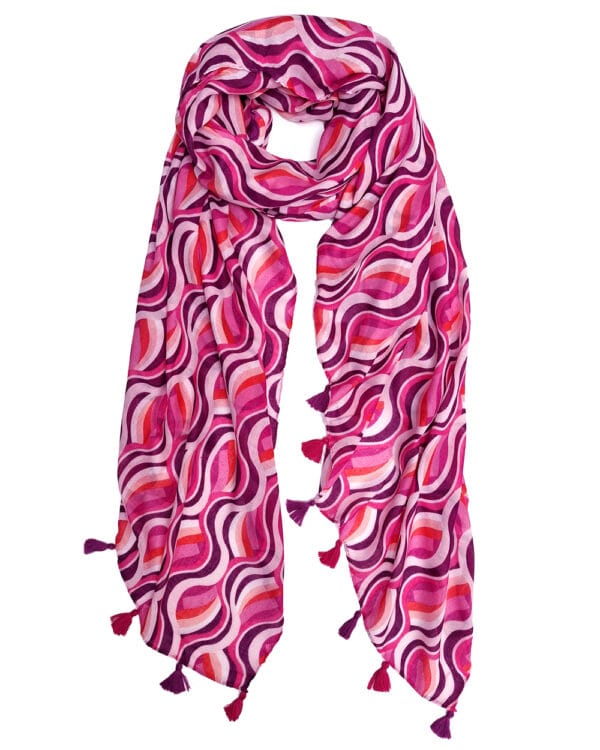 Pink-mønstret-tørklæde-aflangt