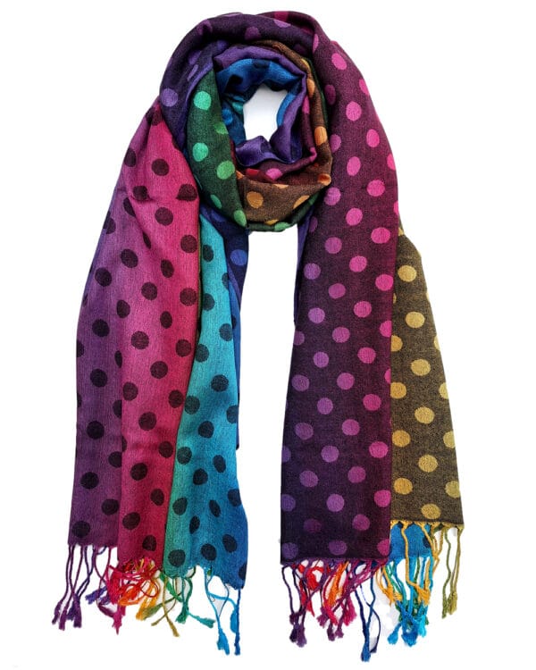 Sort-prikket-tørklæde