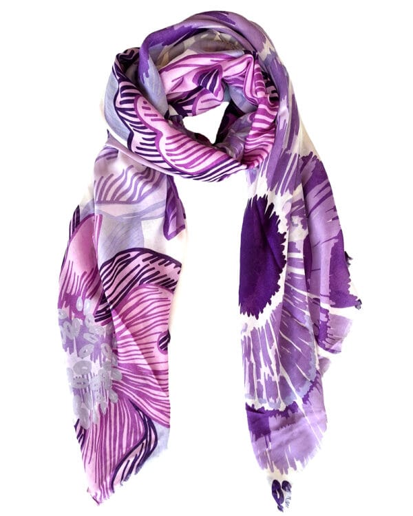 Lilla-mønstret-tørklæde